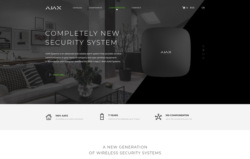 Multilingual Online Store For "Ajax Wireless Security Systems" screenshot 1